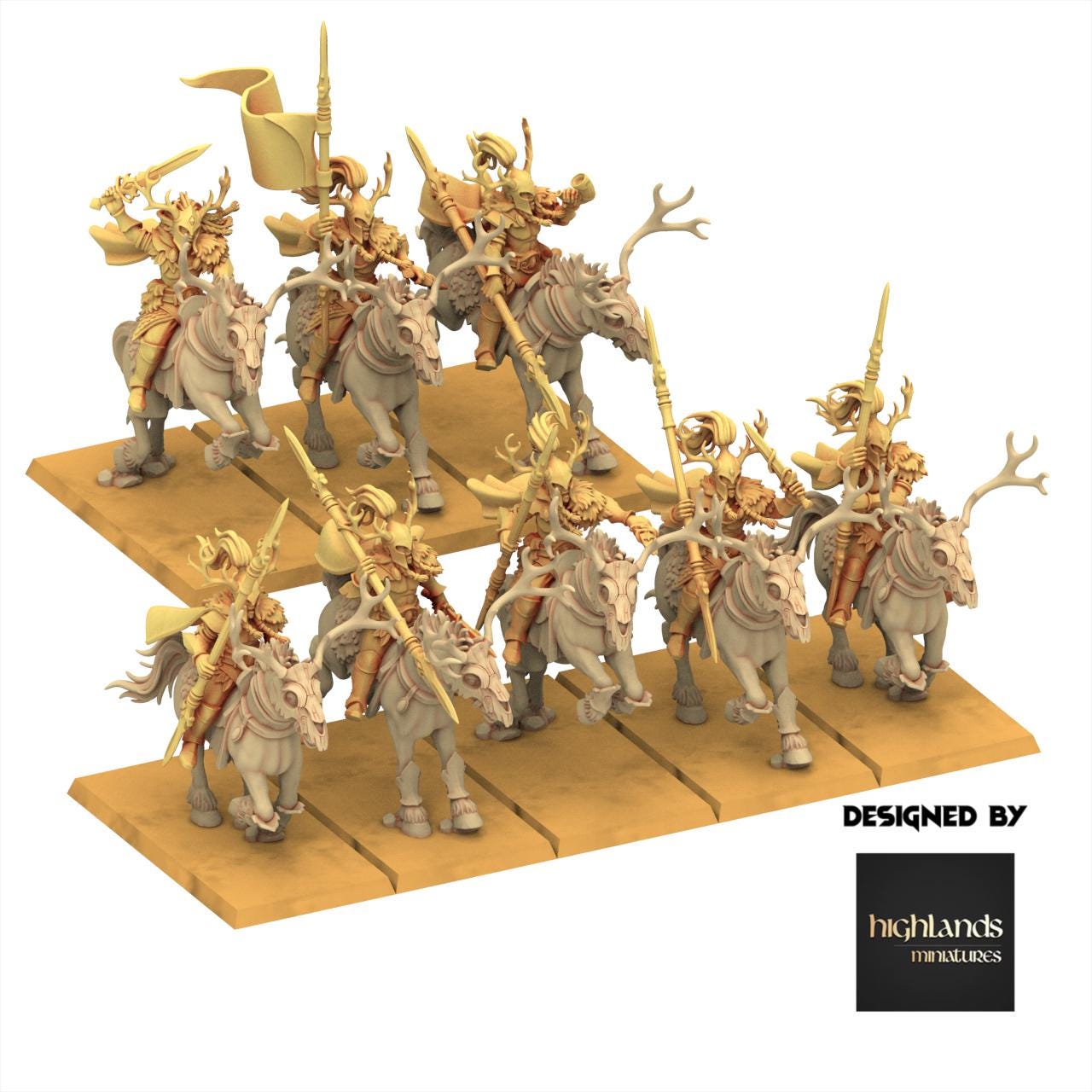Sylvan Elves - Forest Riders - Feral - Highlands Miniatures