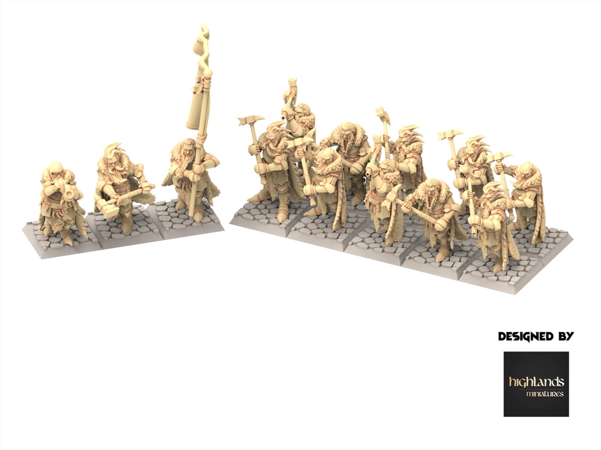 Imperial Fantasy - Mergenheim knights on foot - Sunland - Highlands Miniatures