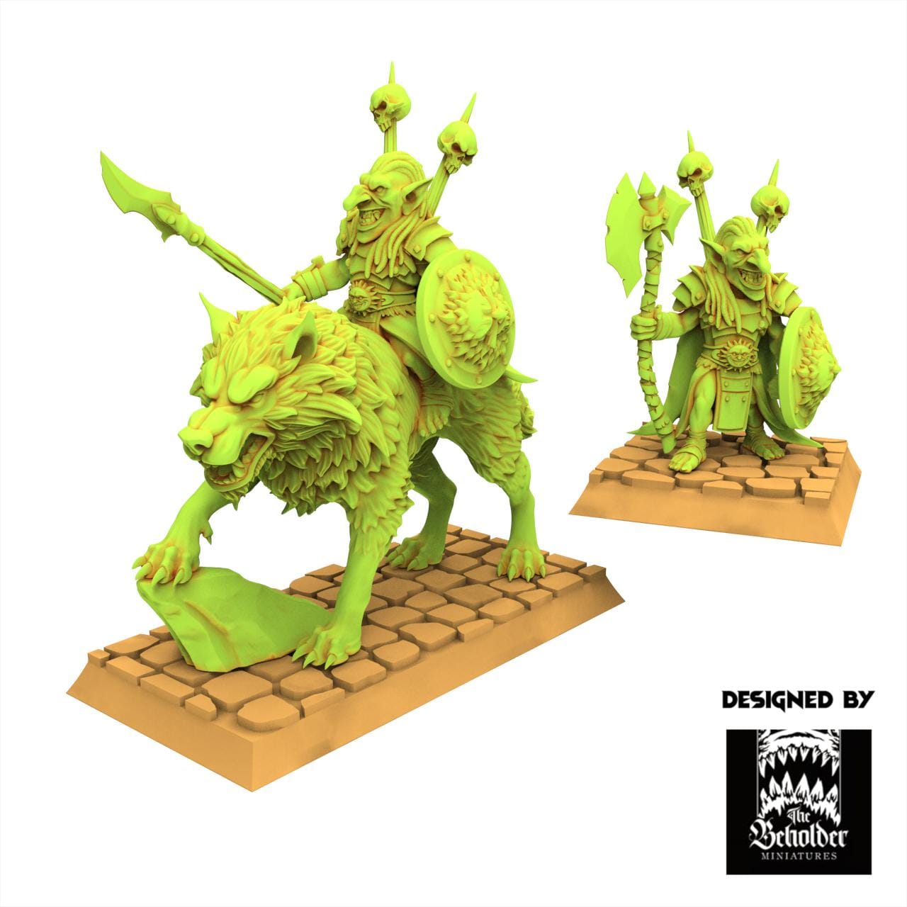 Orc & Goblin - Mortus warlord - The Black horde - The Beholder Miniatures