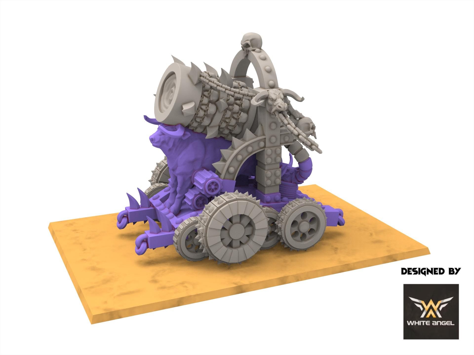 Chaos Dwarves - Infernal Destructor Cannon - Infernal Dwarves - White Angel Miniatures