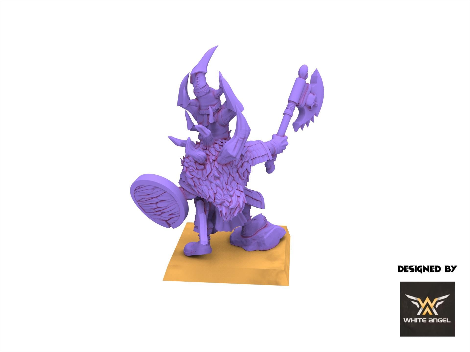 Chaos Dwarves - Goblin Commander - Infernal Dwarves - White Angel Miniatures