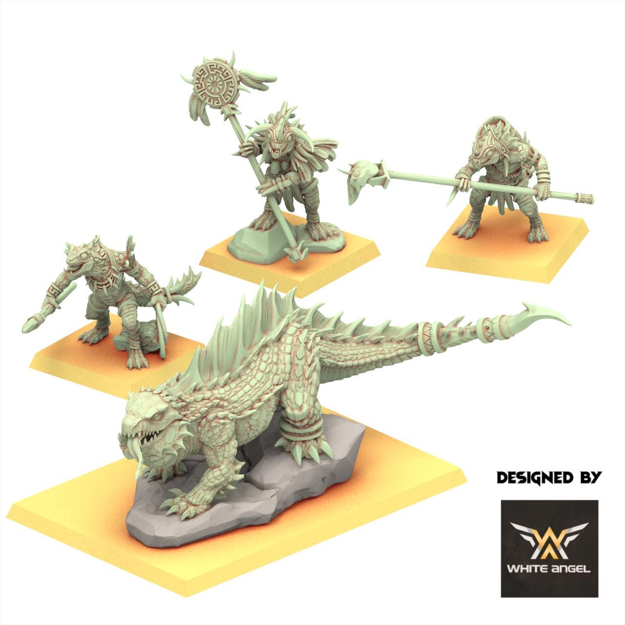Lizardmen 28/32mm - Fire Lizards - White Angel Miniatures