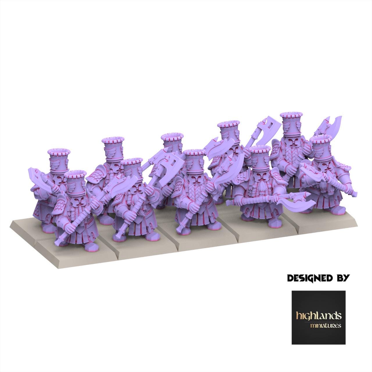 Chaos Dwarves - Heavy Guard With Great Weapons - Sons of Marduk - Highlands Miniatures