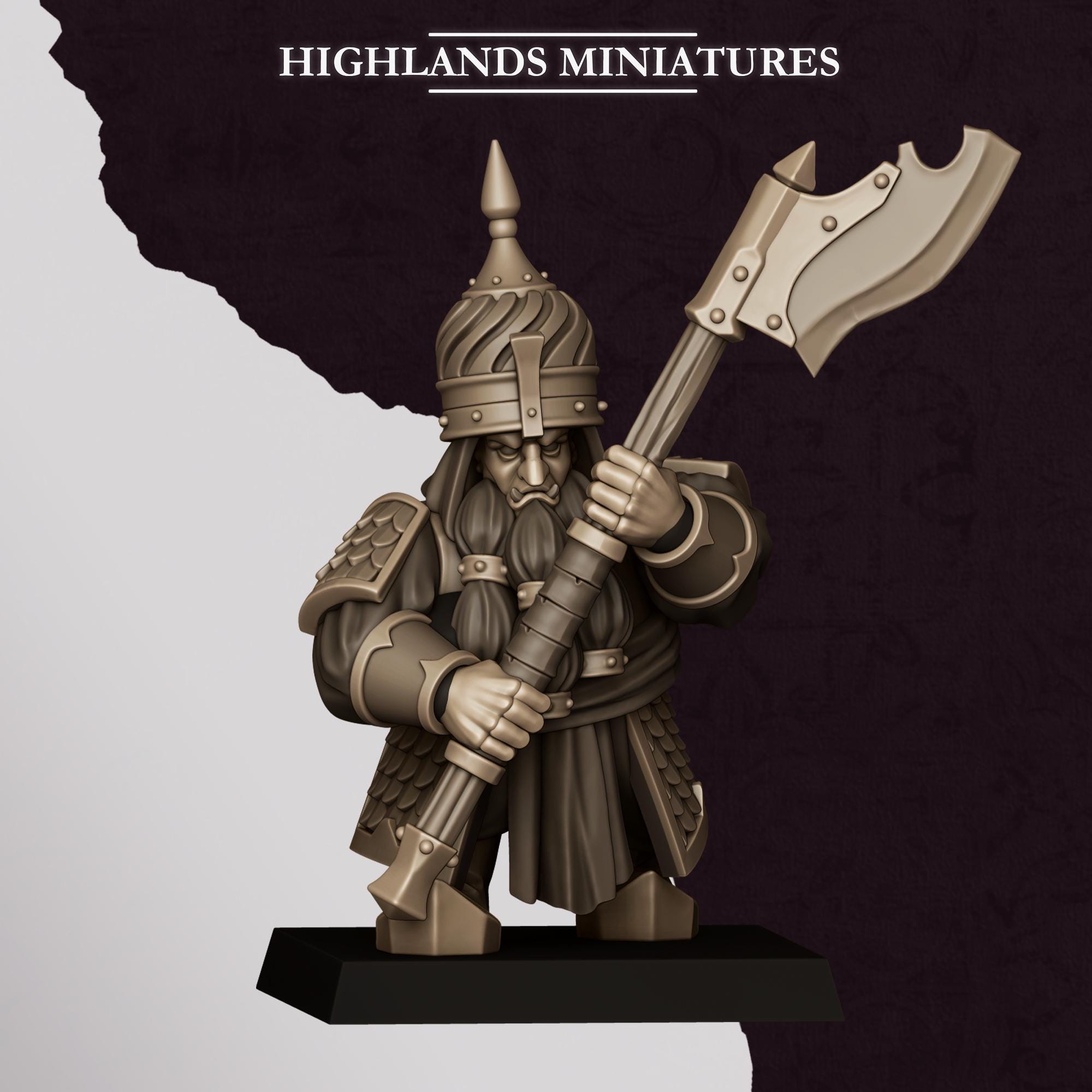 Chaos Dwarves - Warriors With Great Weapons - Sons of Marduk - Highlands Miniatures