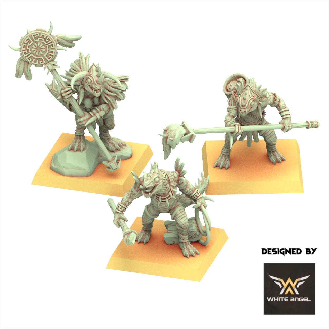 Lizardmen 28/32mm - Fire Lizards - White Angel Miniatures
