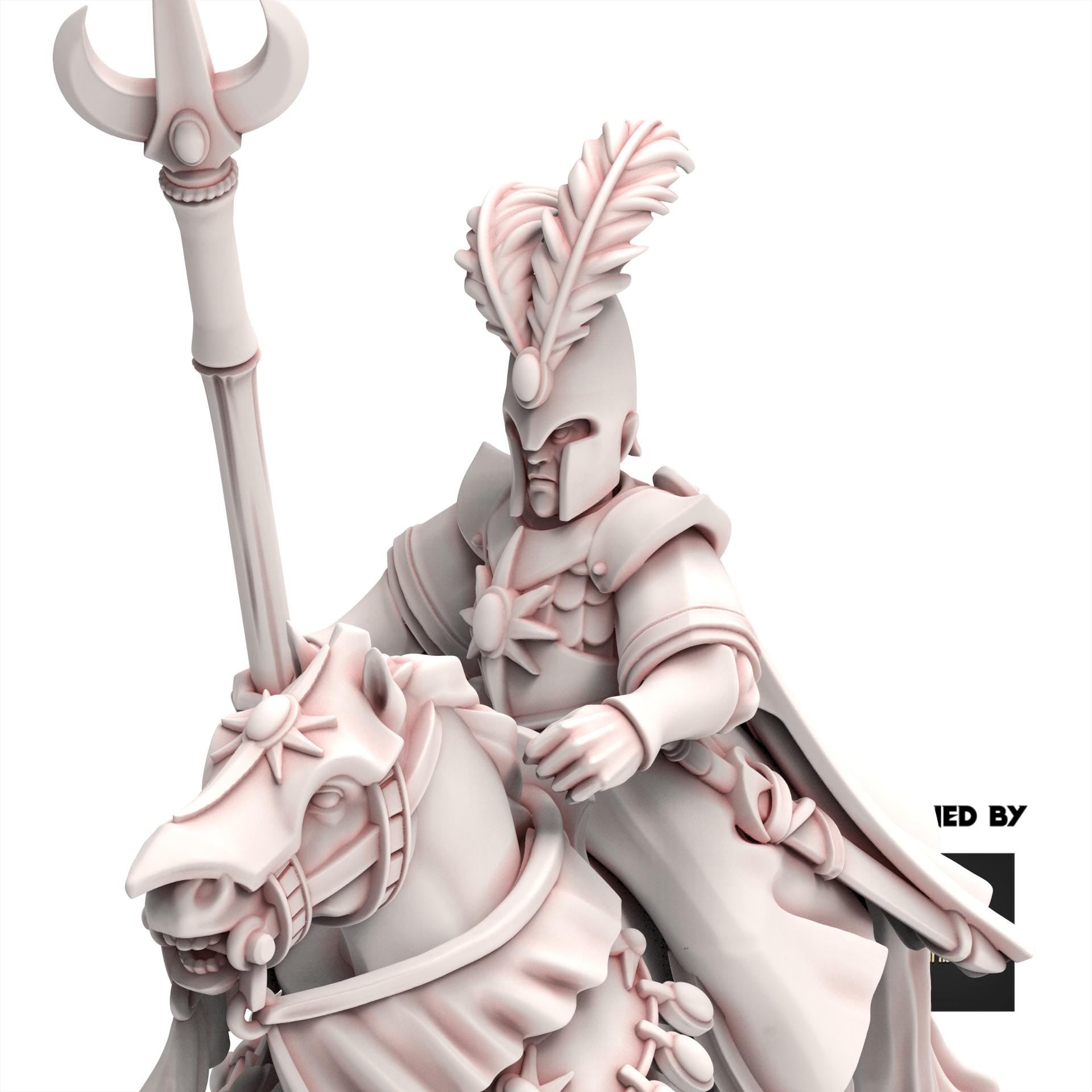 Hight Elves - Mage Mounted - Aegean - Highlands Miniatures