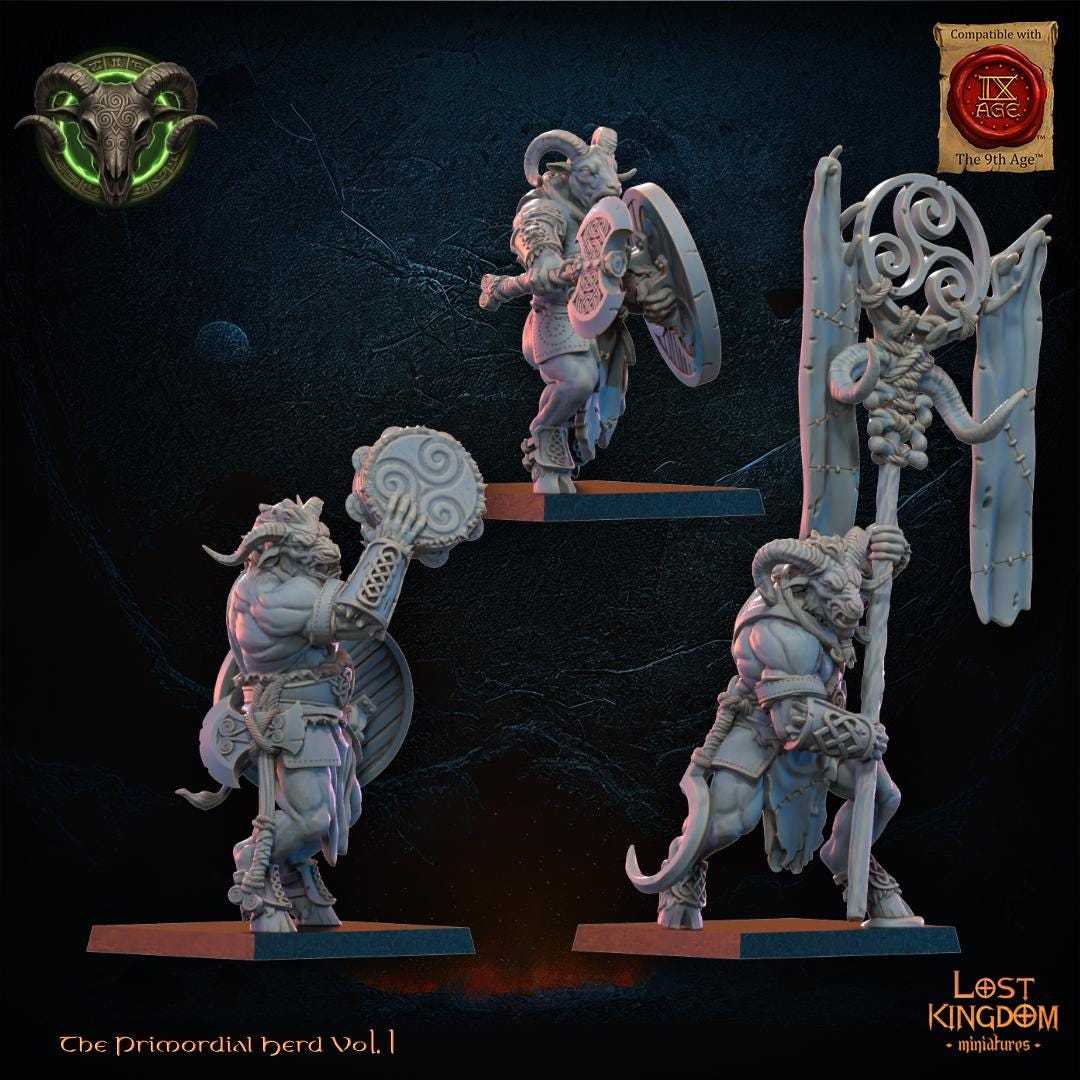 Beastmen - Wildhorn Herd - Warriors of the Dark Gods - Lost Kingdom Miniatures