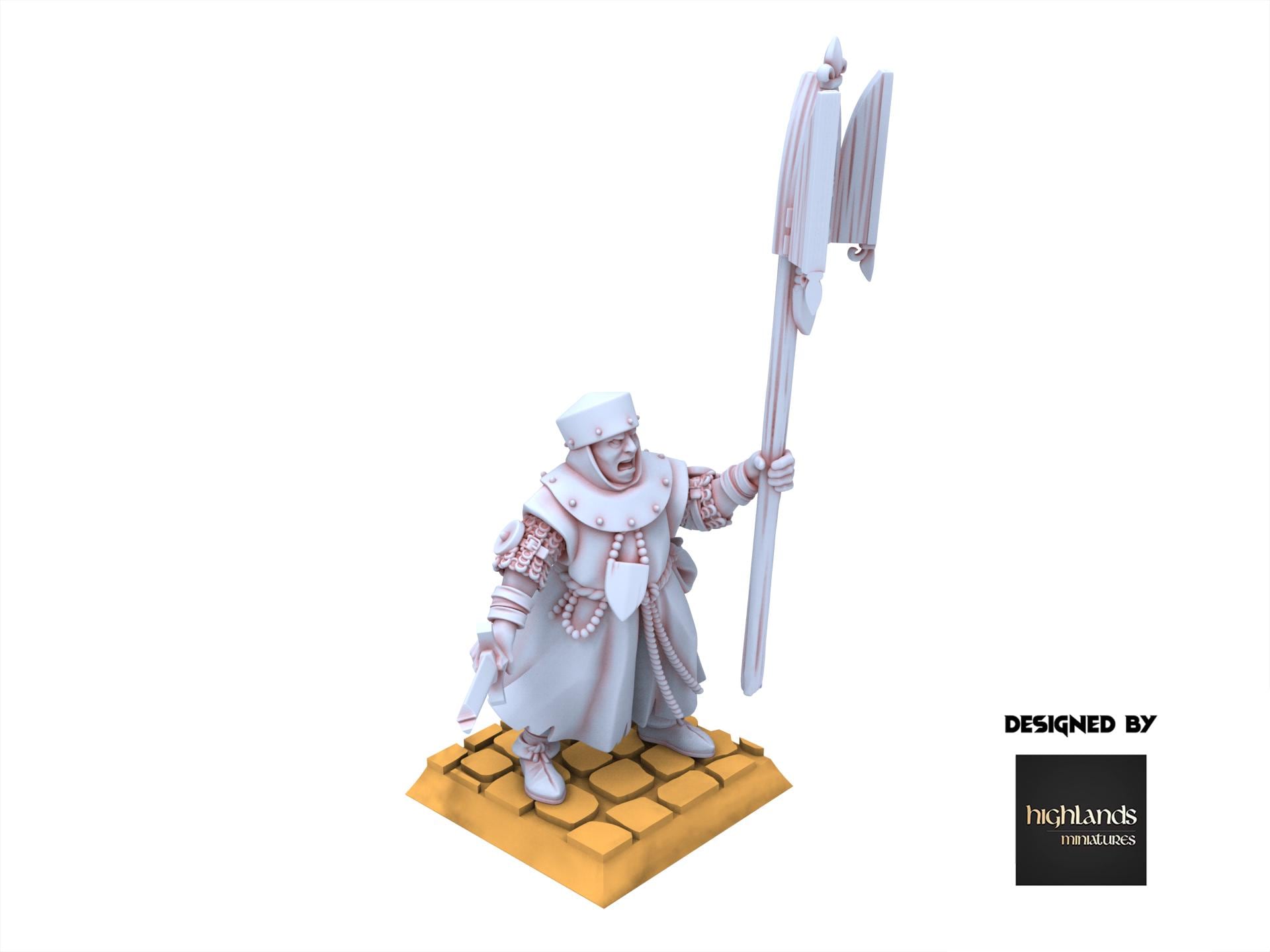 Arthurian Knights - Cleric with Relic - Gallia - Highlands Miniatures