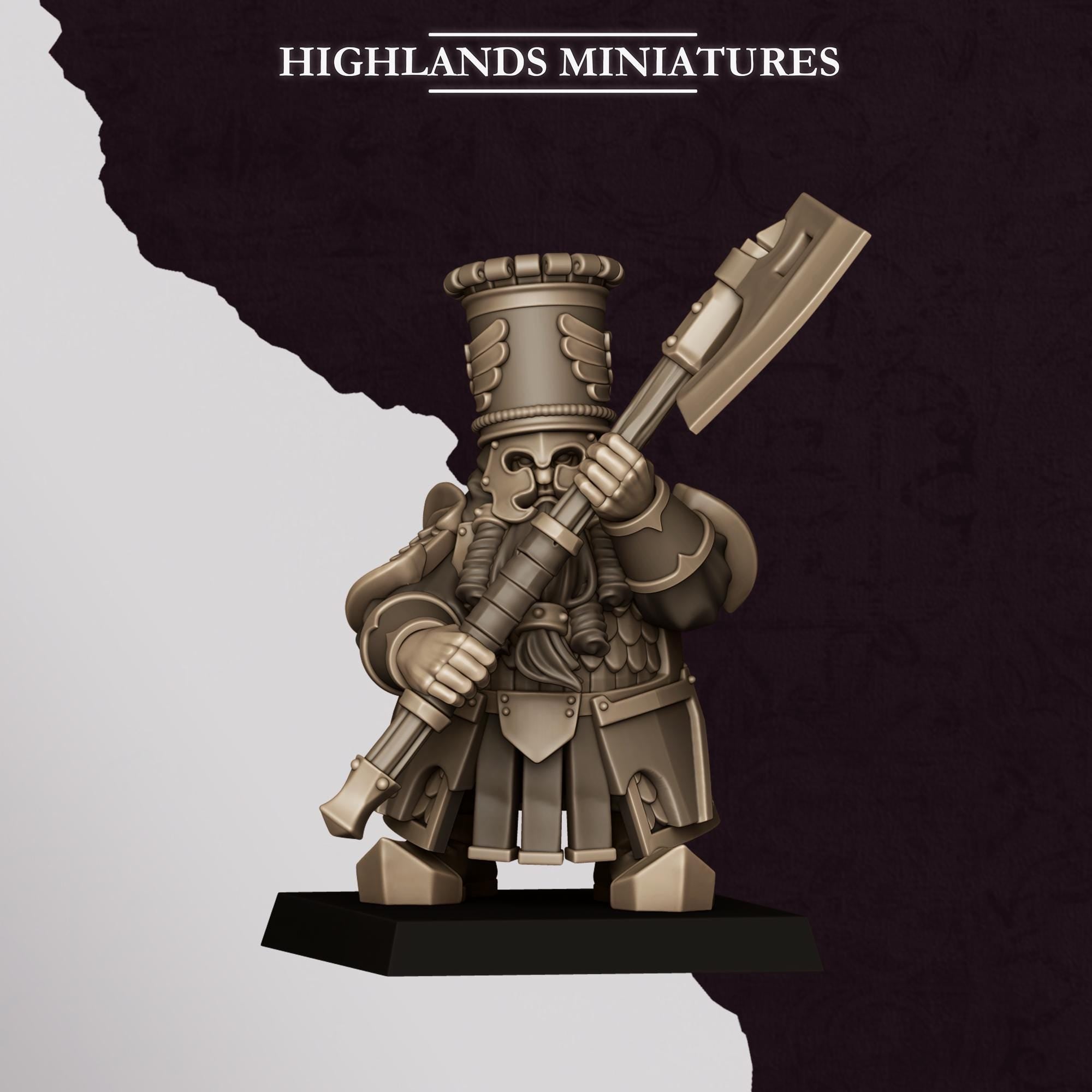 Chaos Dwarves - Heavy Guard With Great Weapons - Sons of Marduk - Highlands Miniatures