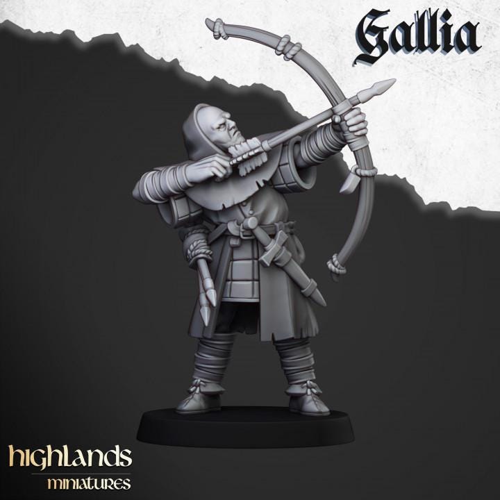 Arthurian Knights - Archer - Gallia - Highlands Miniatures
