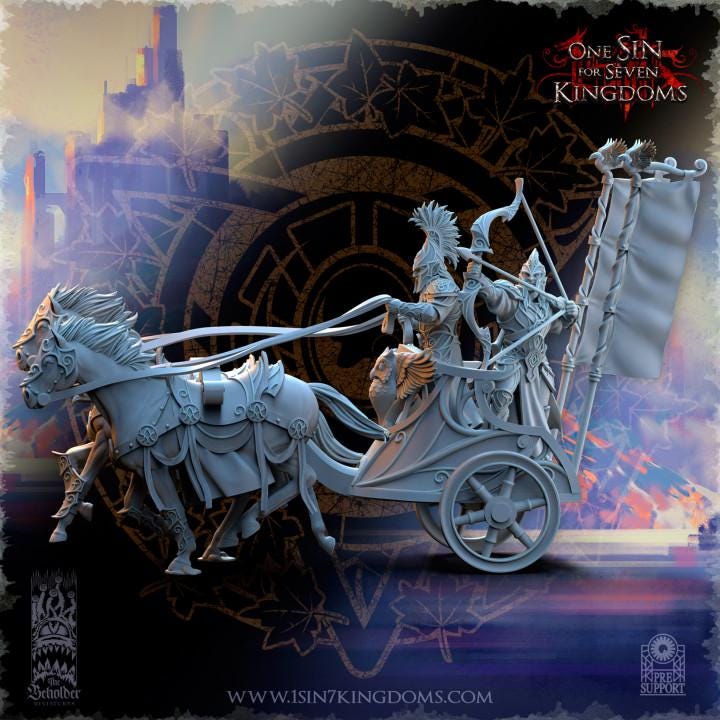 Hight Elves - Light Chariot - Silvermoor - The Beholder Miniatures