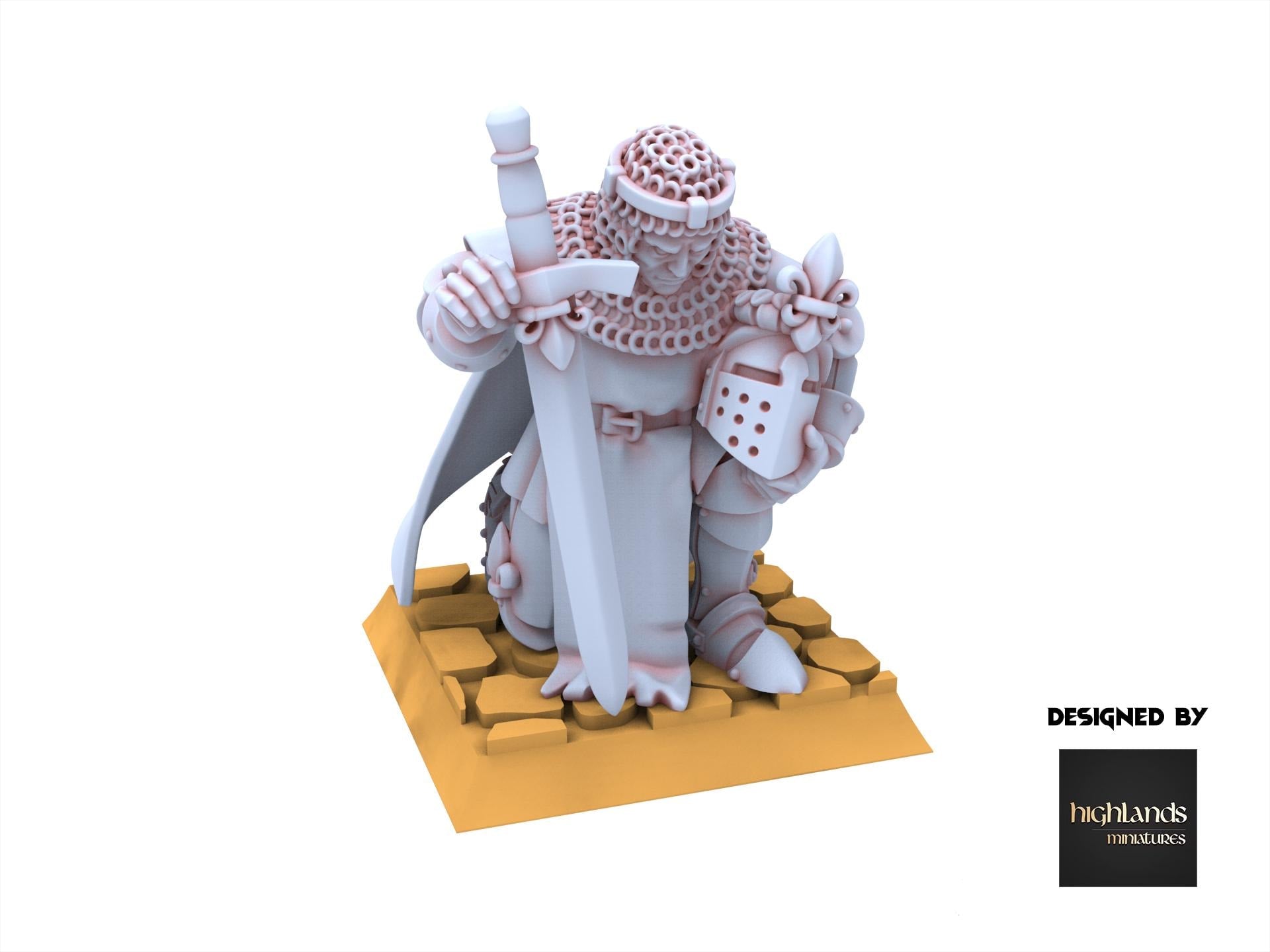 Arthurian Knights - Praying Knight - Gallia - Highlands Miniatures