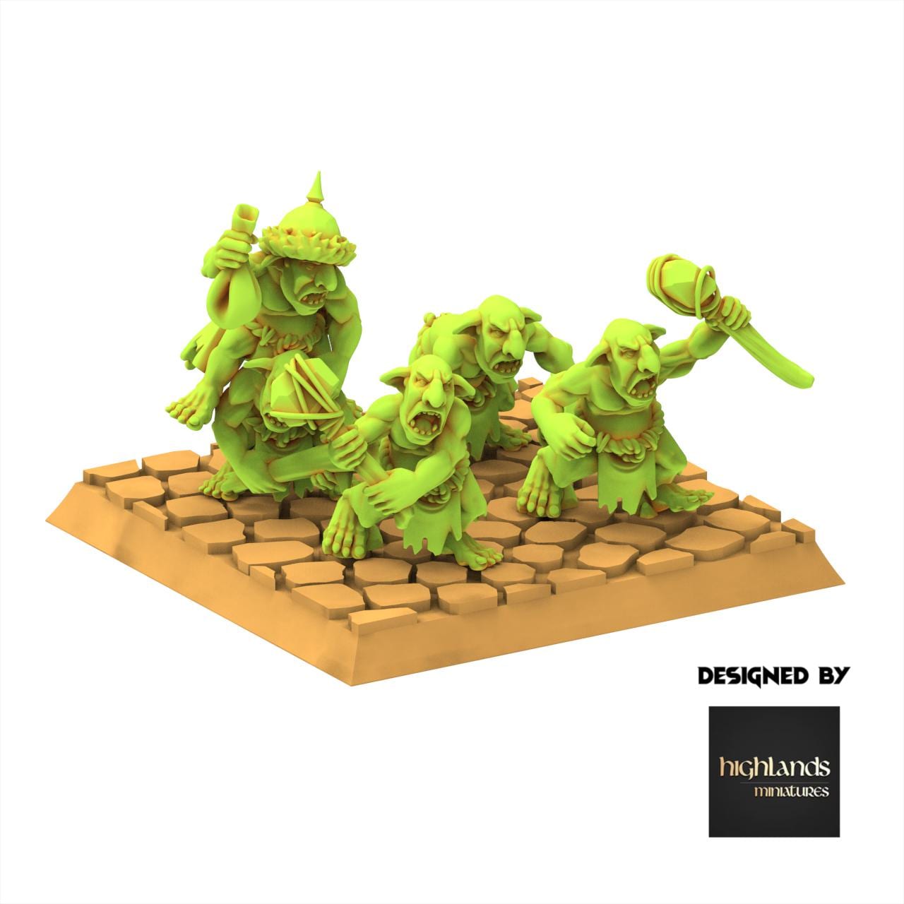 Orc & Goblin - x3 Goblors - Steppe Goblin - Highlands Miniature