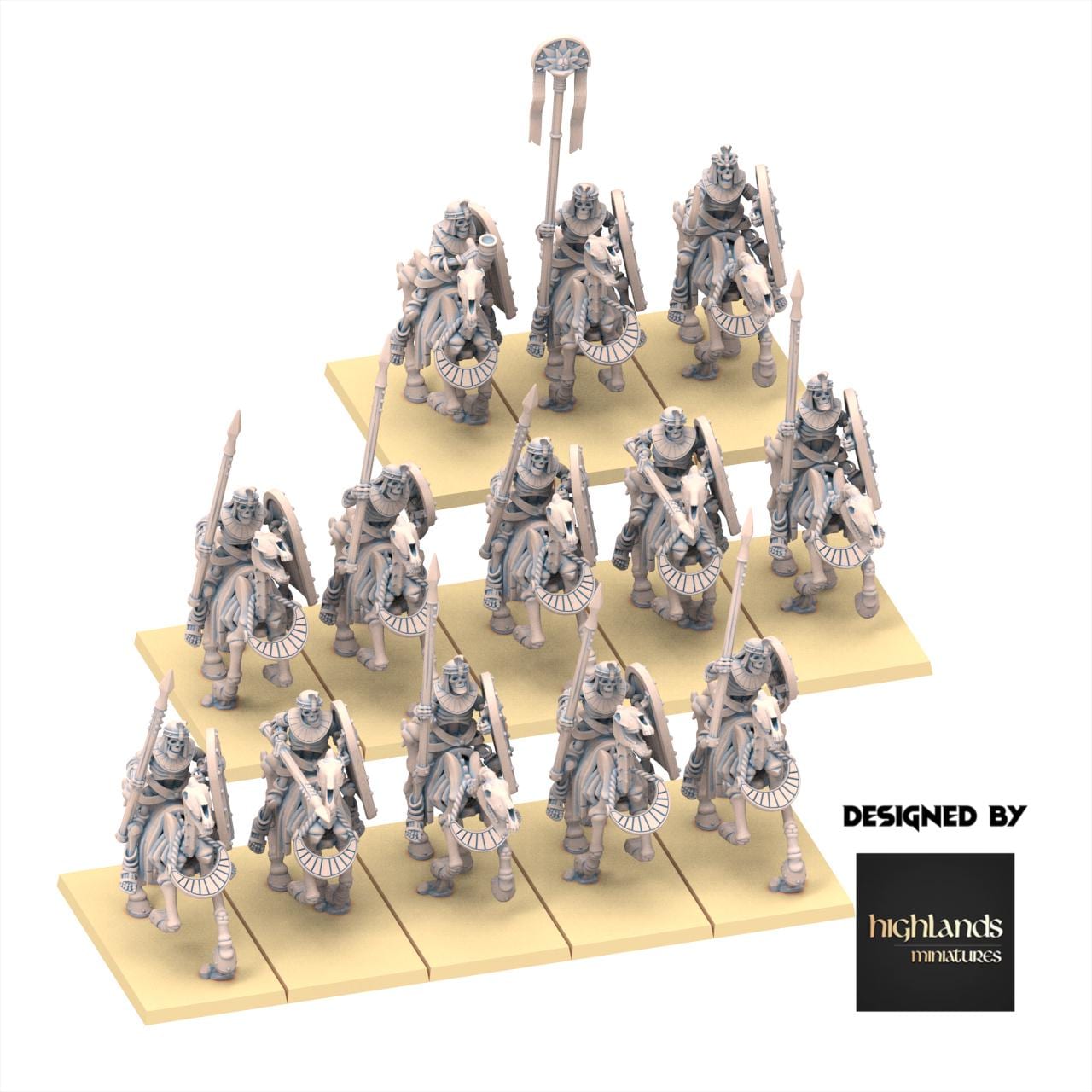 Eternal Dynasties - Ancient Skeletal Cavalry with Spears - Eternal Dynasties - Highlands Miniatures