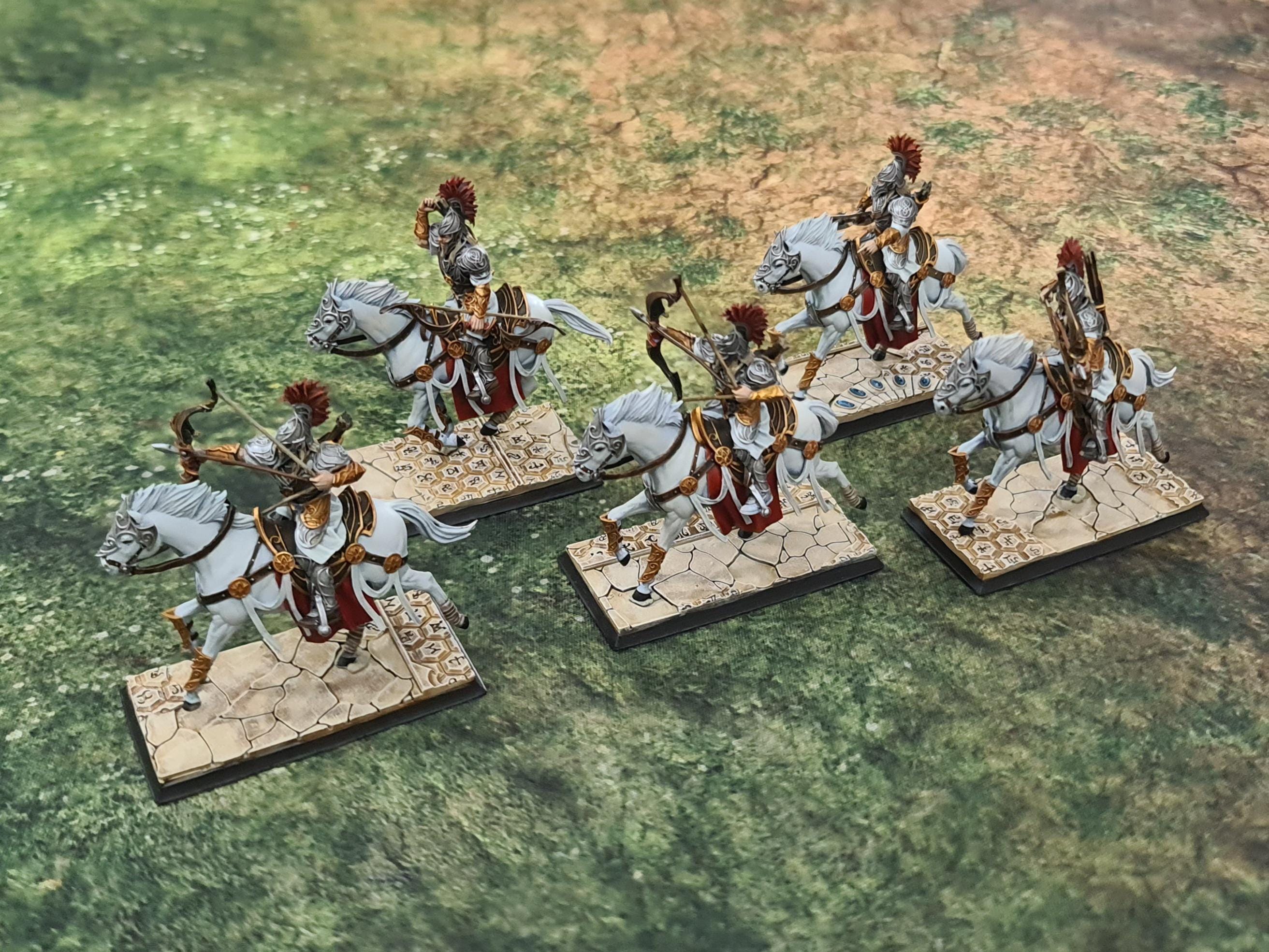 Hight Elves - x5 Archers Cavalry - Silvermoor - The Beholder Miniatures