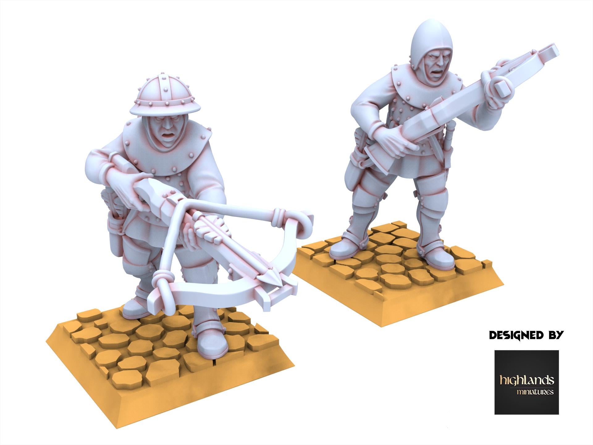Arthurian Knights - x10 Shooters Crossbowmen - Gallia - Highlands Miniatures