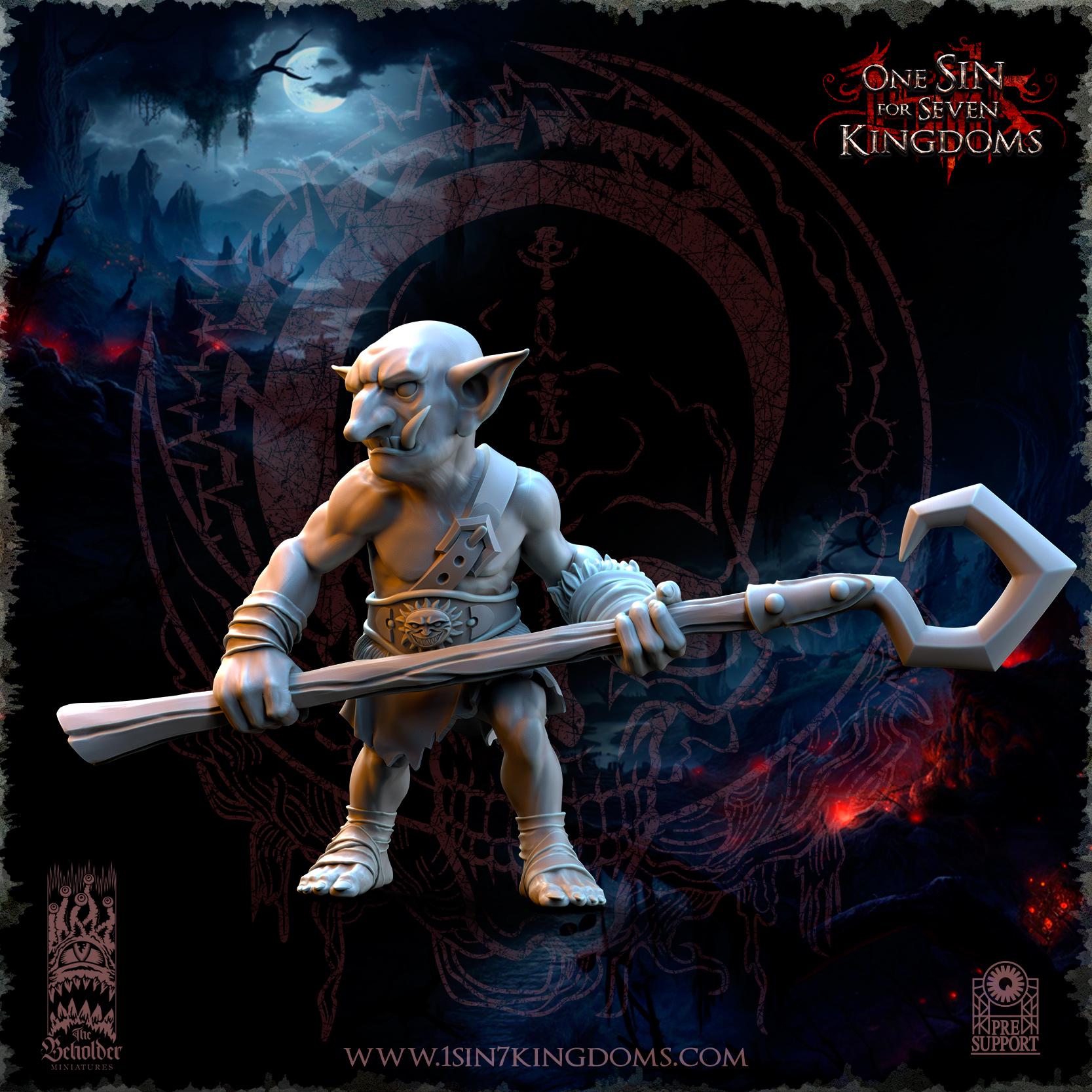 Orc & Goblin - Goblins Slingshot of Doom - The Black horde - The Beholder Miniatures