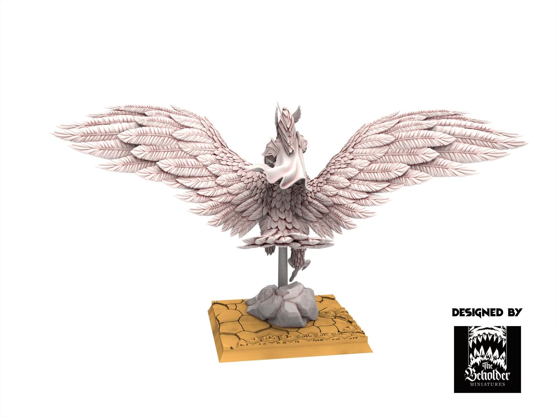 Hight Elves - Glorinder on King Eagler - Silvermoor - The Beholder Miniatures
