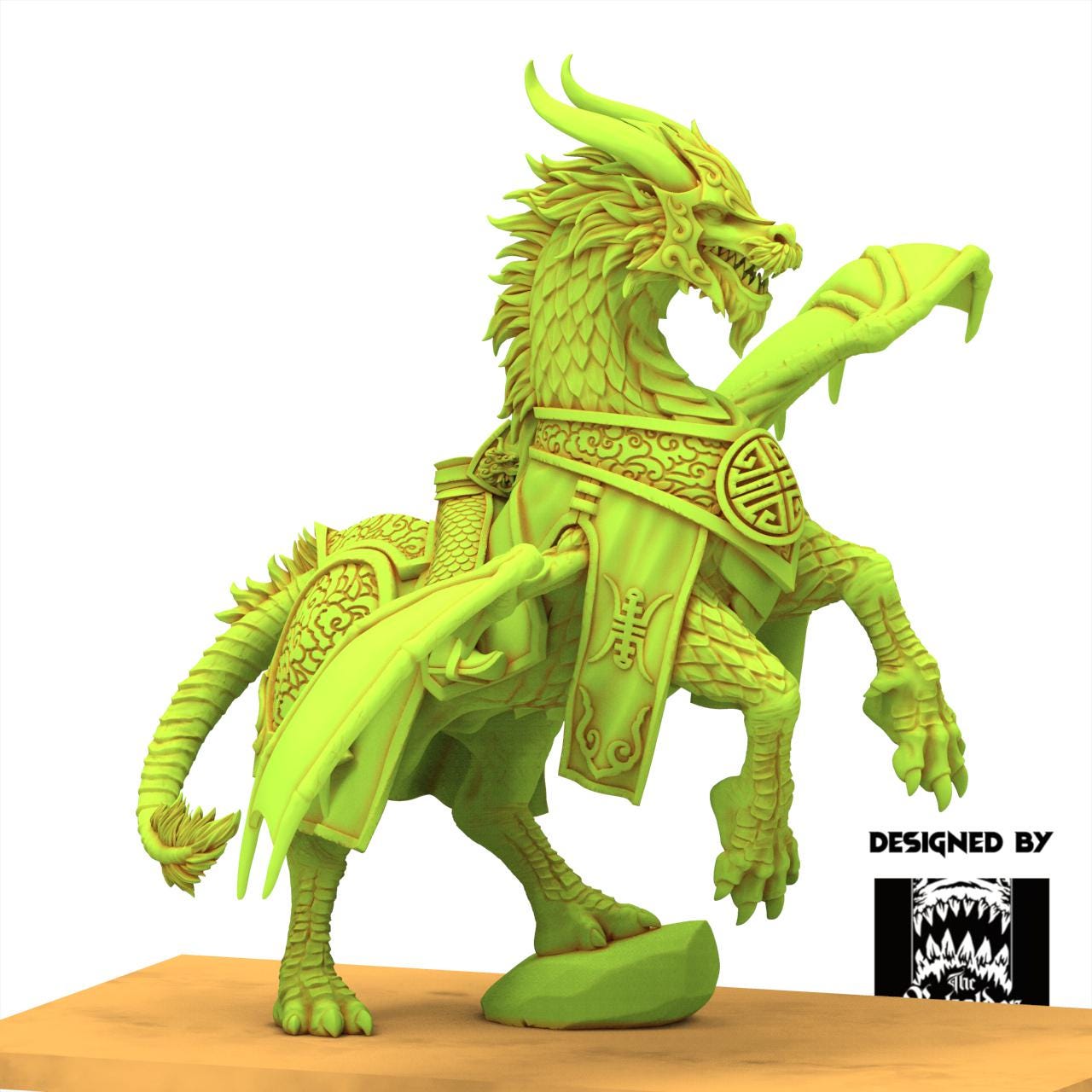 East Empire - Hayoran, Warlord on Imperial Dragon Horse - Astarii Dynasty - 28&32mm - The Beholder Miniatures