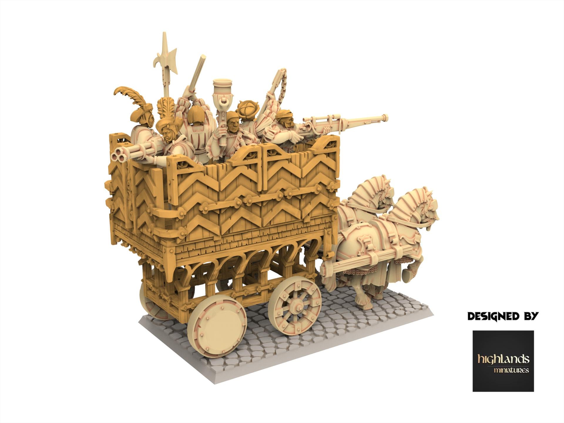 Imperial Fantasy - Armored Wagon - Sunland - Highlands Miniatures