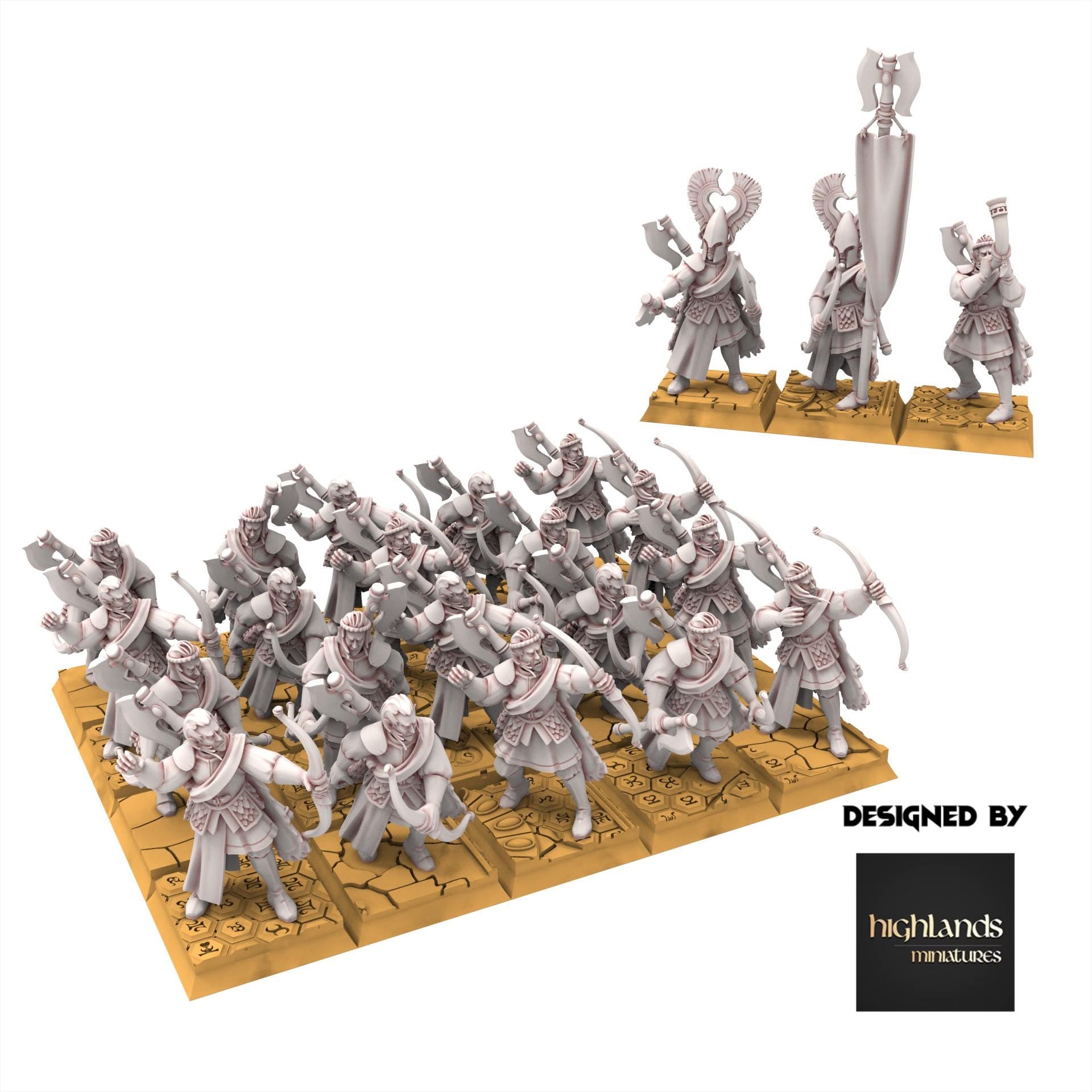 Hight Elves - Nemean Lions with Bows - Aegean - Highlands Miniatures