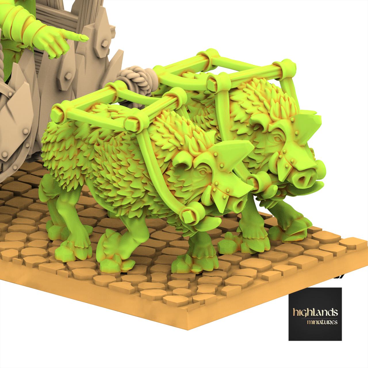 Orc & Goblin - Orc Chariot - Moredhun's Orc - Highlands Miniature