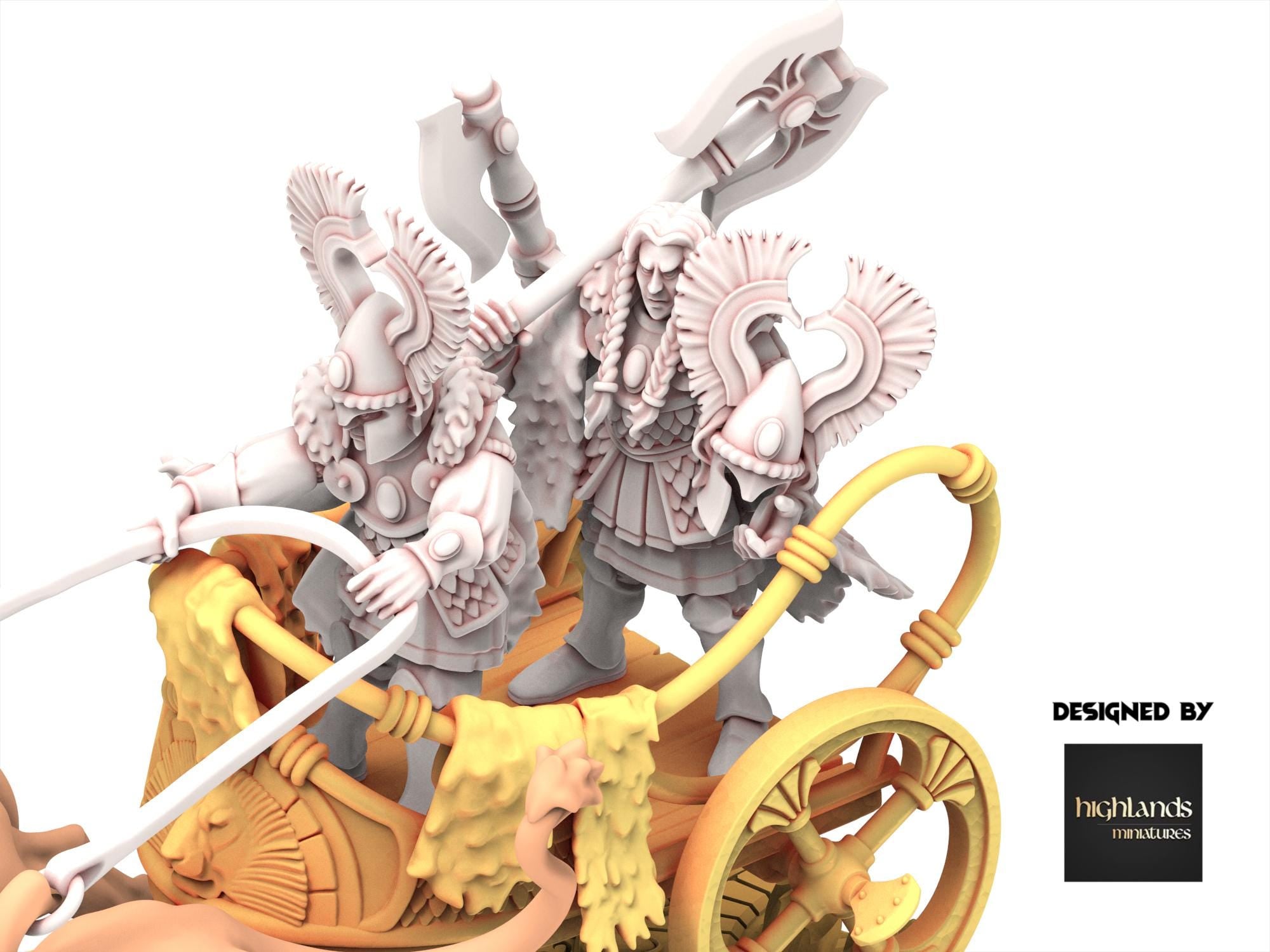 Hight Elves - Lions Chariot - Aegean - Highlands Miniatures