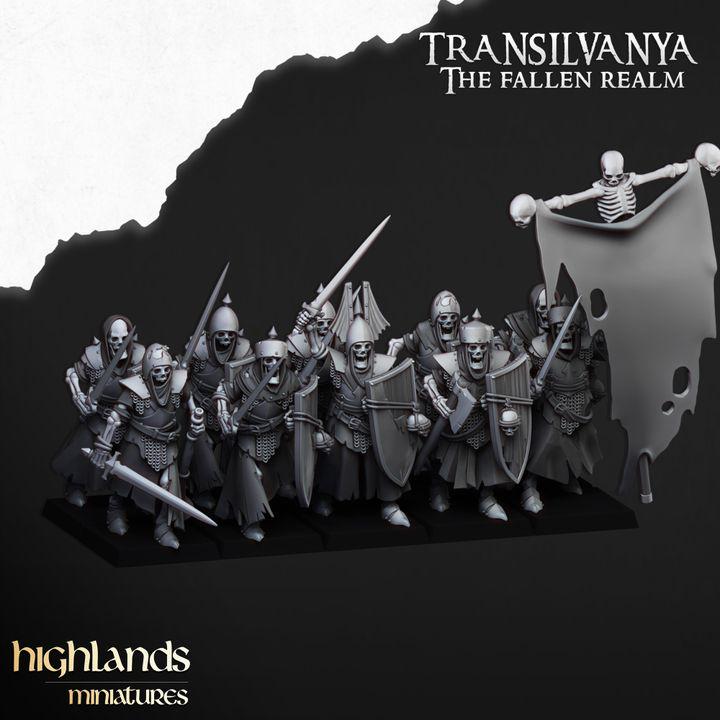 Undead - Skeletal Guard V2 - Transilvanya - Highlands Miniatures