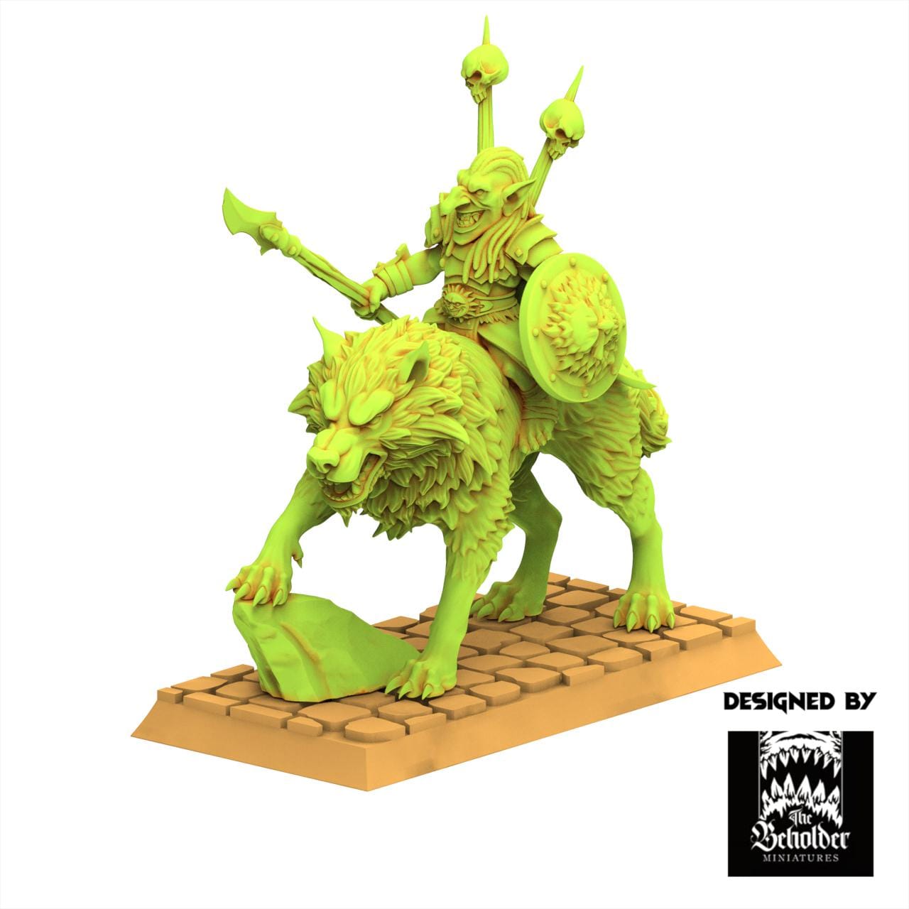 Orc & Goblin - Mortus warlord - The Black horde - The Beholder Miniatures