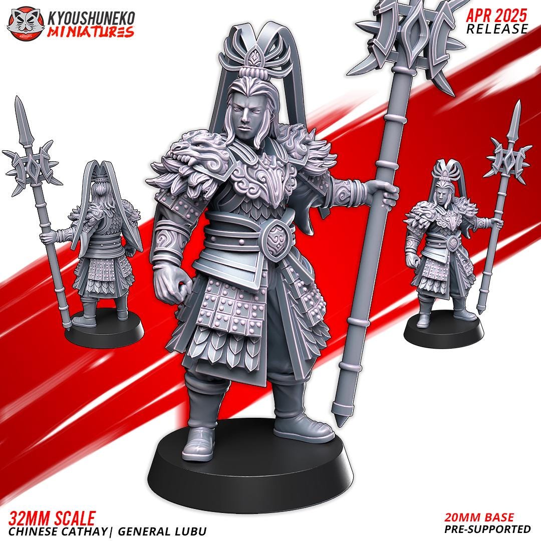 East Empire - Lu Bu - Chinese Cathay - 28&32mm - Kyoushuneko Miniatures