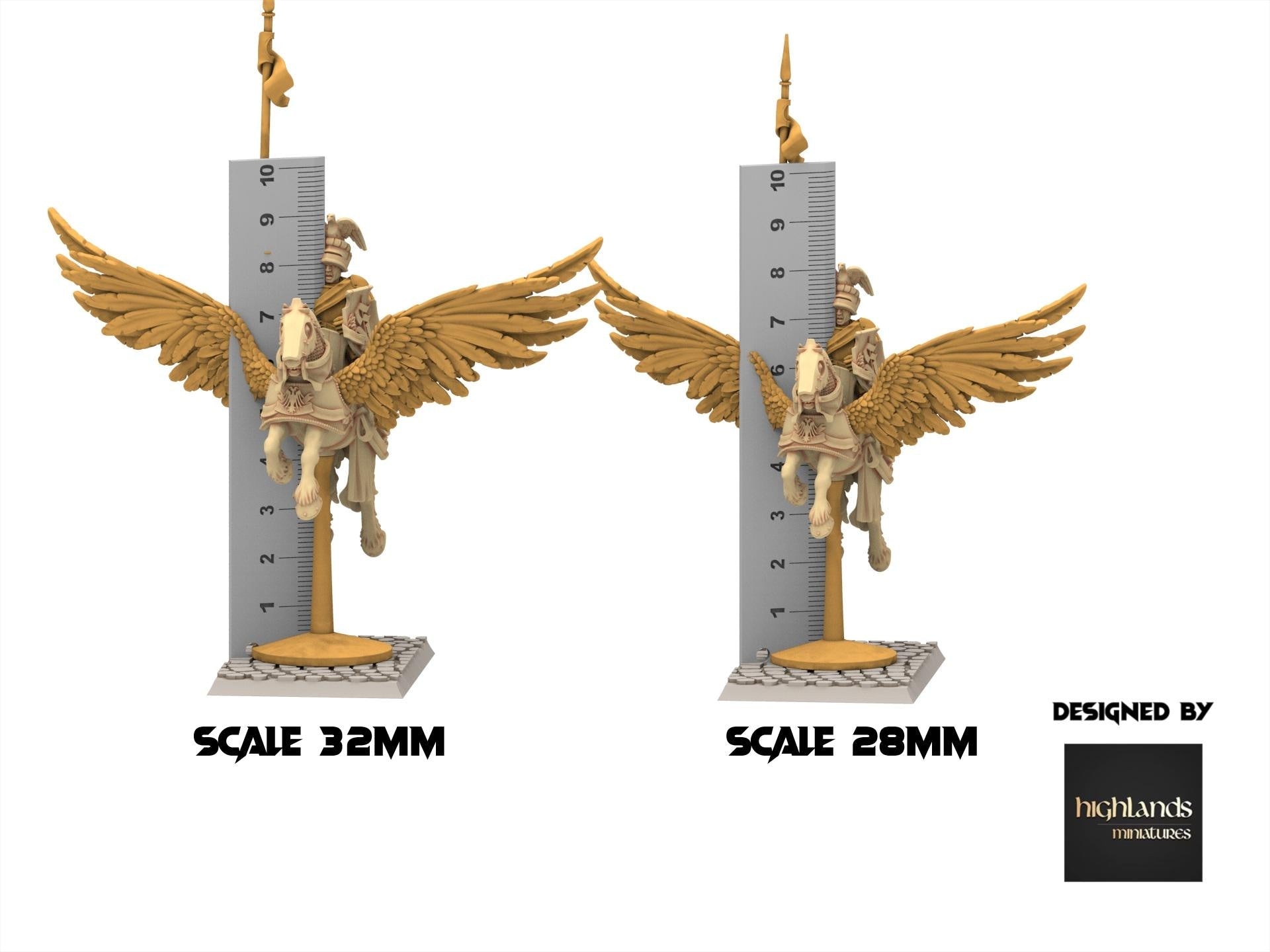 Imperial Fantasy - General on Pegasus - Sunland - Highlands Miniatures