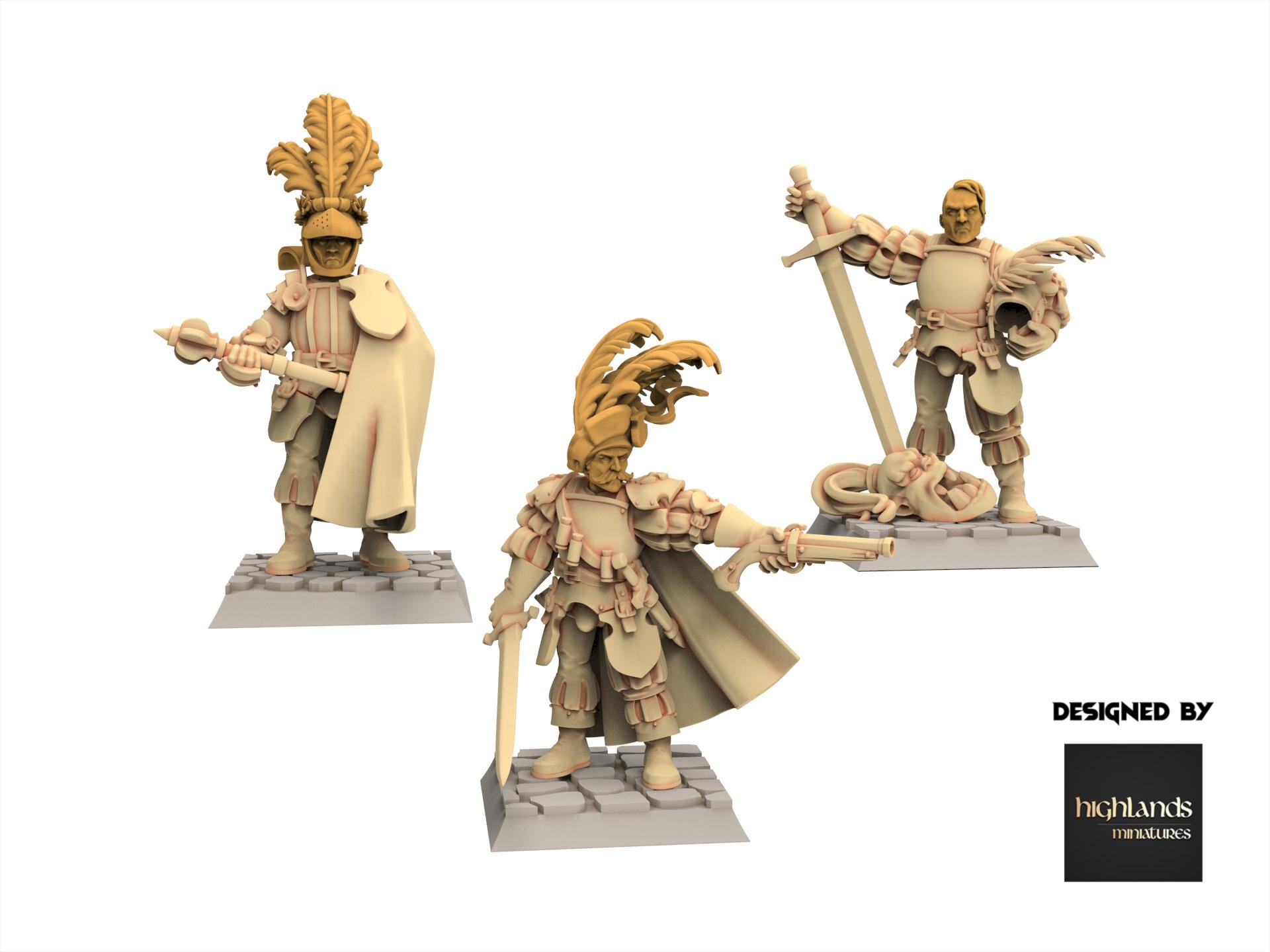 Imperial Fantasy - Captain on foot - Sunland - Highlands Miniatures