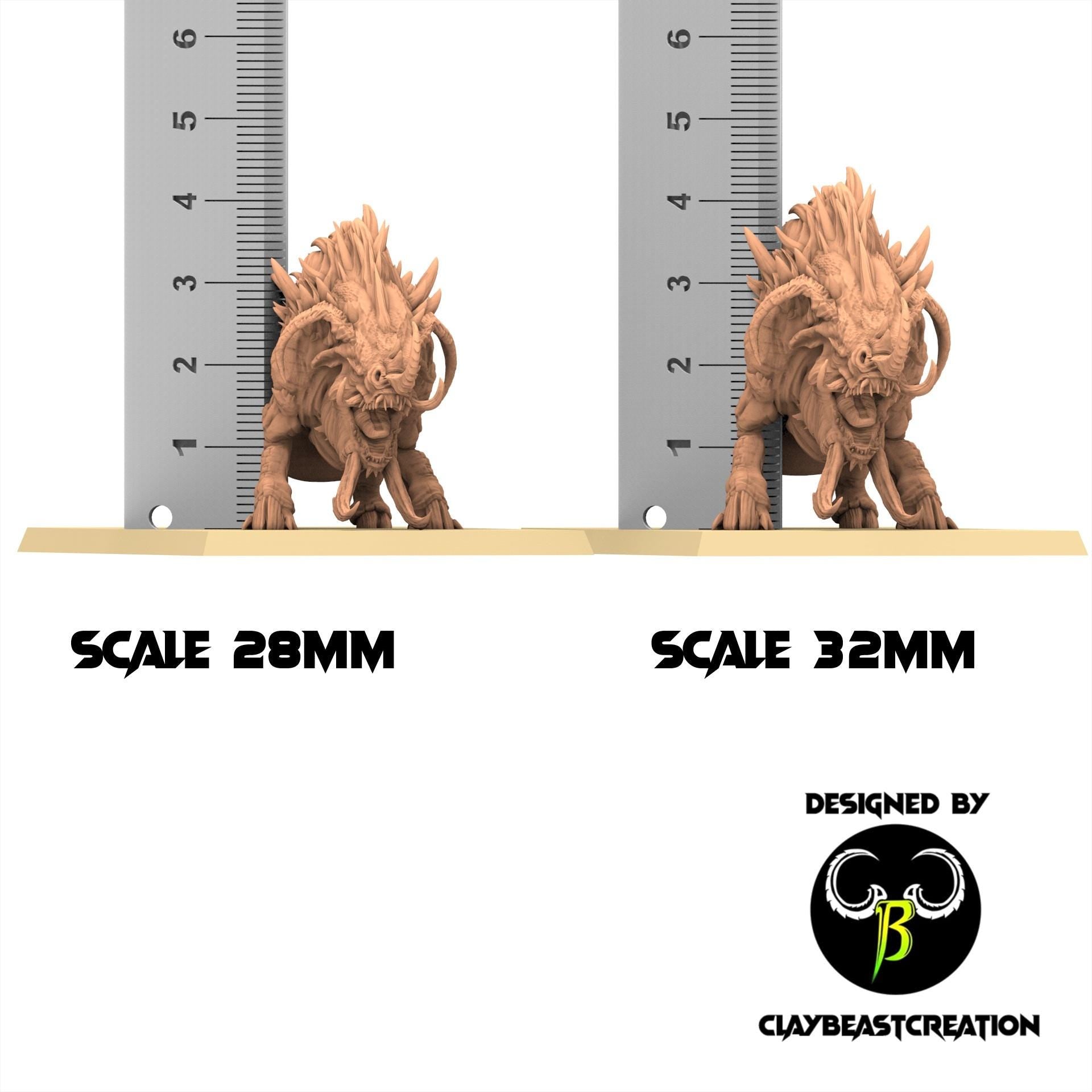 Beastmen - Savage Warboar - Fallen Beast - ClayBeastCreation