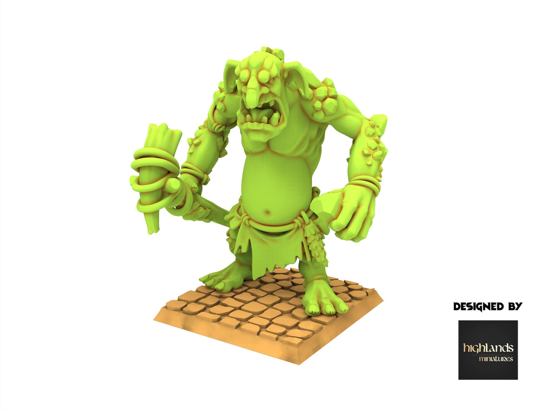 Orc & Goblin - Cave Trolls - Moredhun's Orc - Highlands Miniature