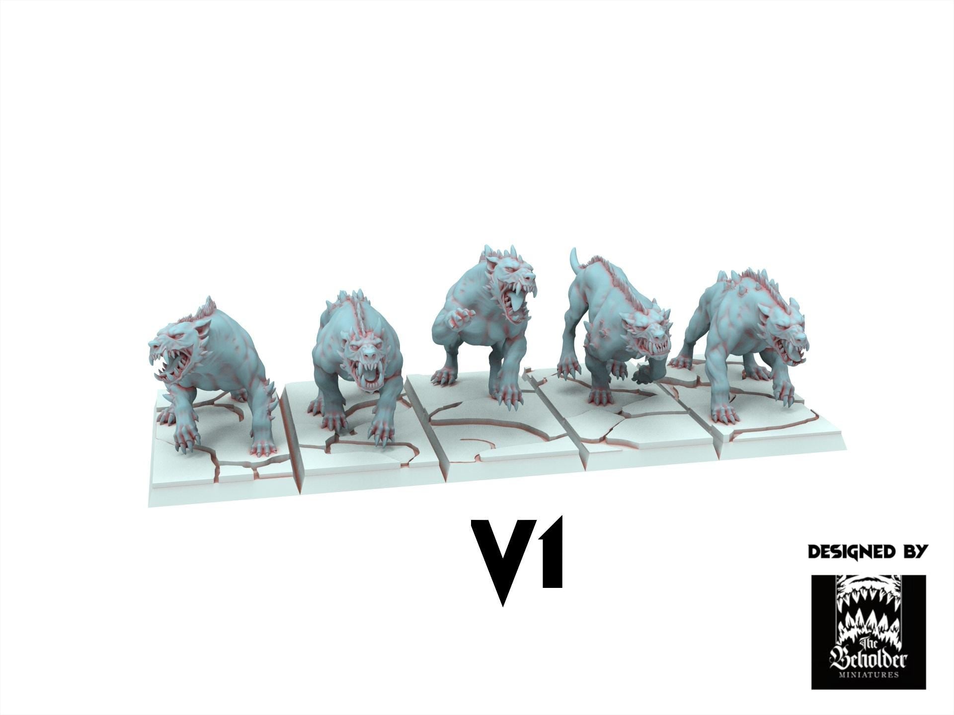 Fantasy Chaos - Hellhounds - Realm of Mayhem - The Beholder Miniatures