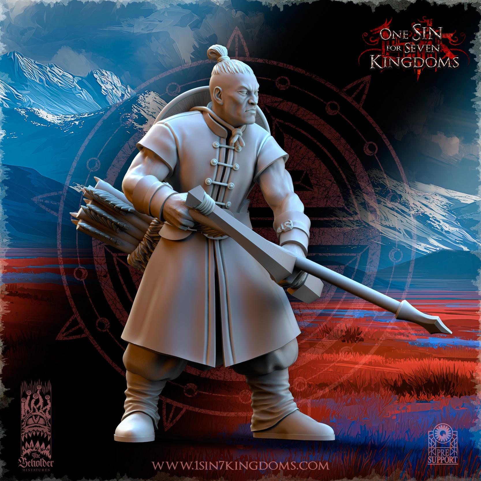 East Empire - Peasant Militia Archer - Astarii Dynasty - 28&32mm - The Beholder Miniatures