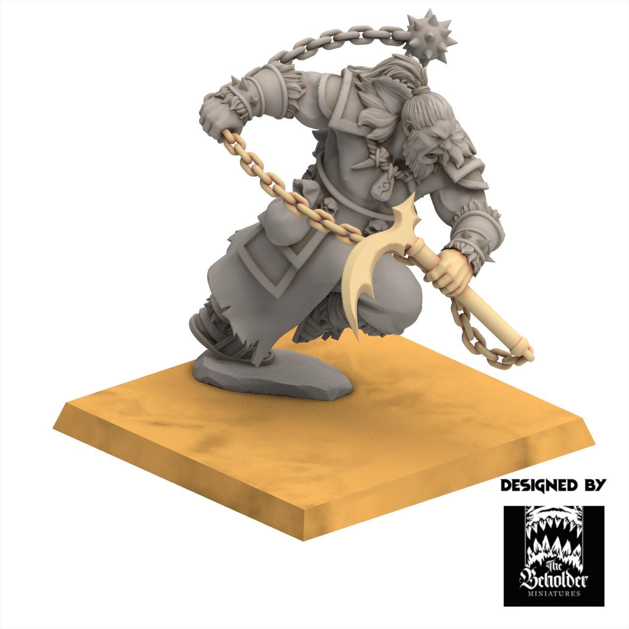 East Empire - Altan, Mecenary Ogre Boss - Astarii Dynasty - The Beholder Miniatures