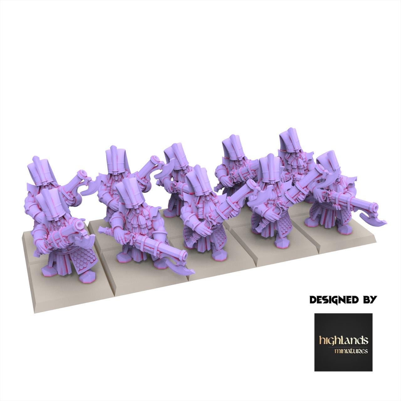 Chaos Dwarves - Shooters With Jezail - Sons of Marduk - Highlands Miniatures