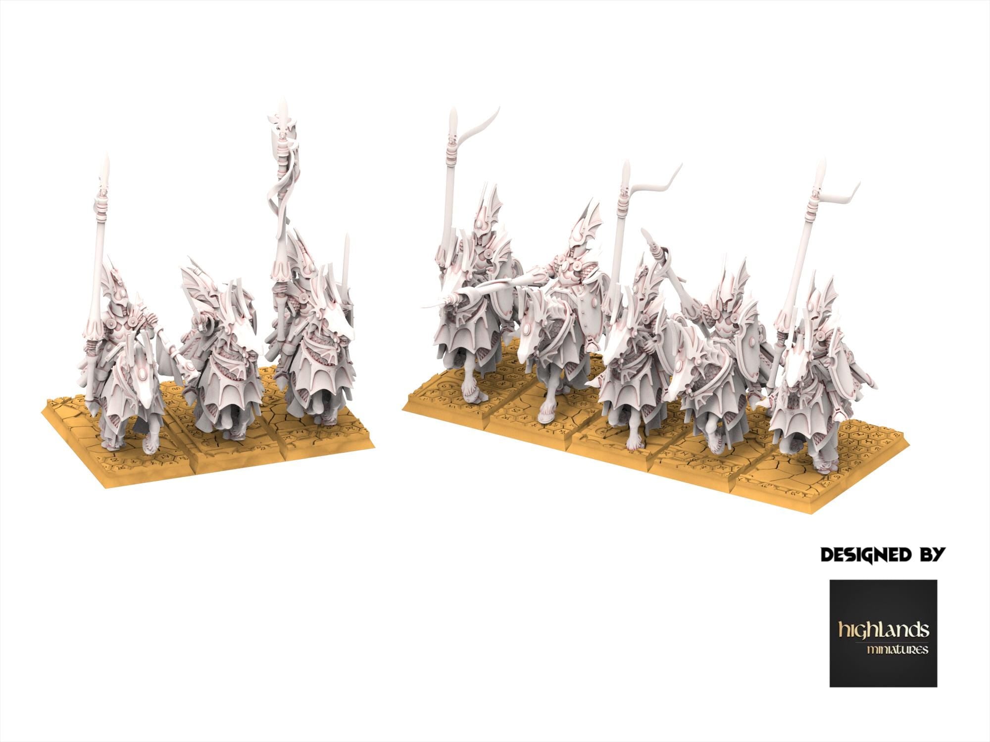 Hight Elves - Mounted Dragons - Aegean - Highlands Miniatures