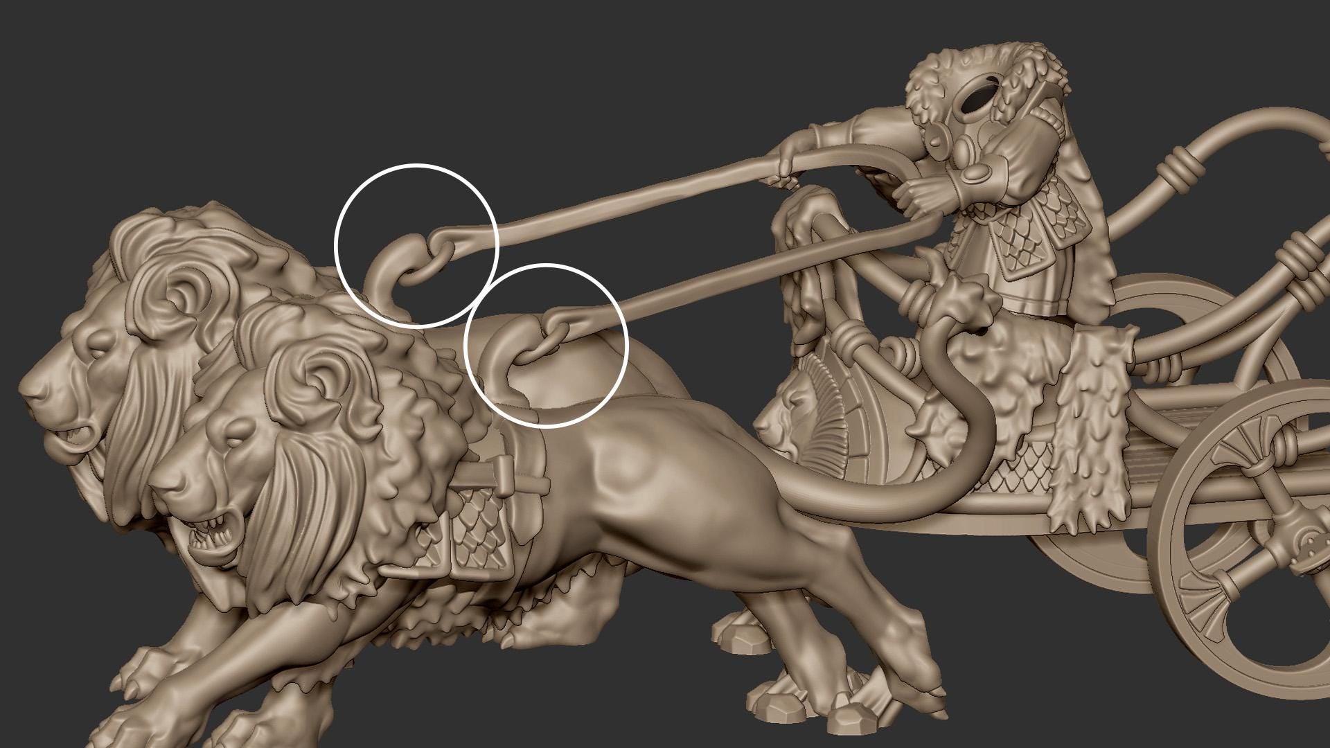 Hight Elves - Lions Chariot - Aegean - Highlands Miniatures