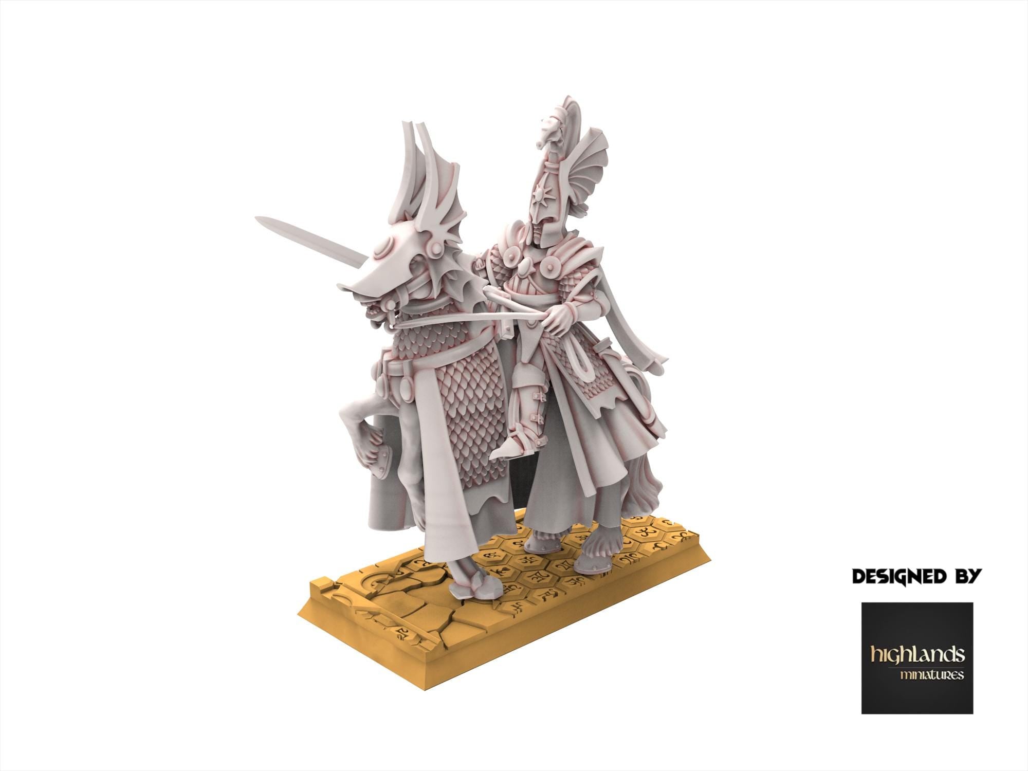 Hight Elves - Mounted Lord - AEGEAN - Highlands Miniatures