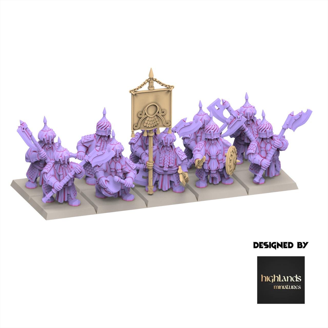 Chaos Dwarves - Warriors With Great Weapons - Sons of Marduk - Highlands Miniatures