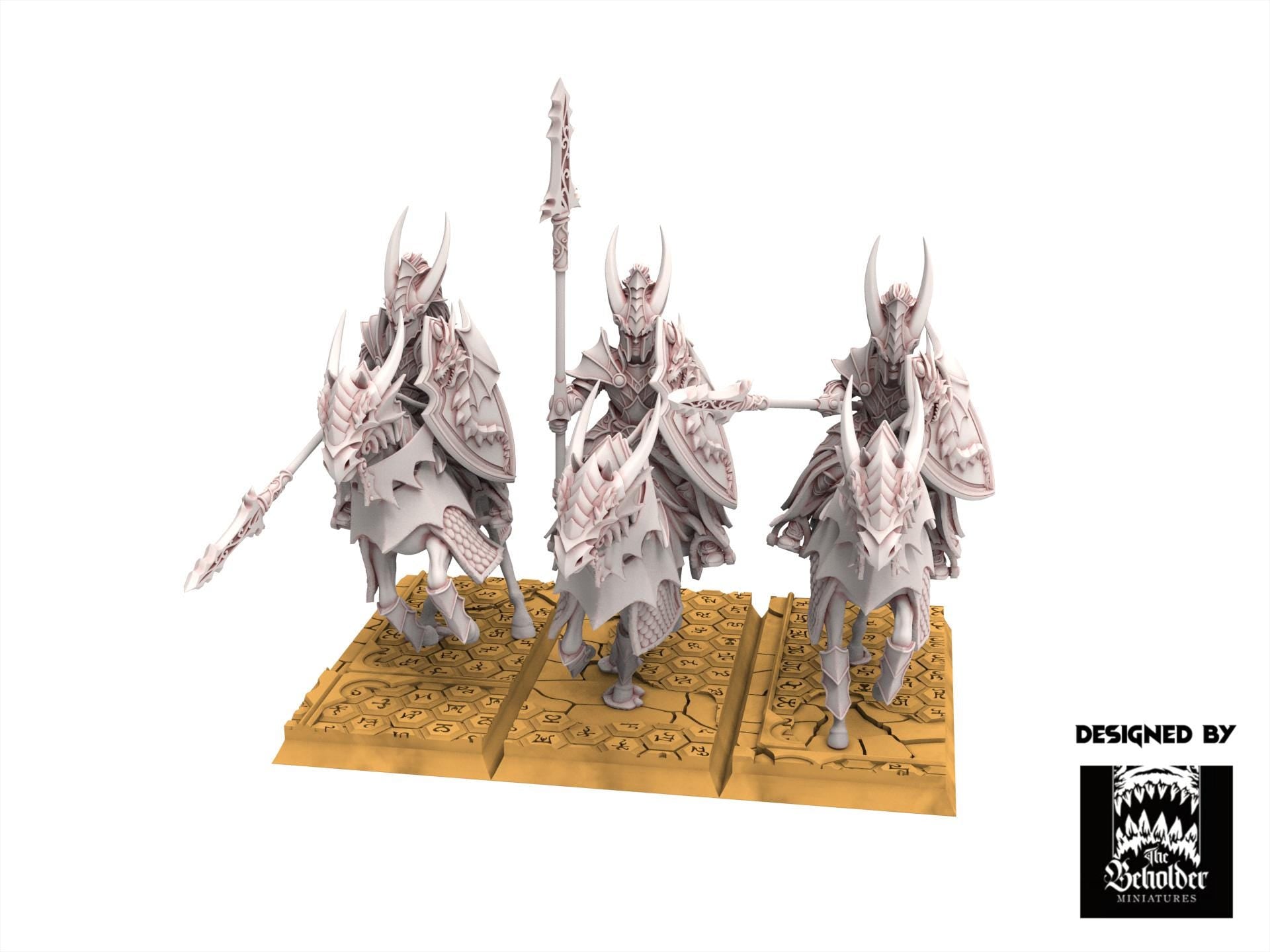 Hight Elves - Dragonborn Knights - Silvermoor - The Beholder Miniatures