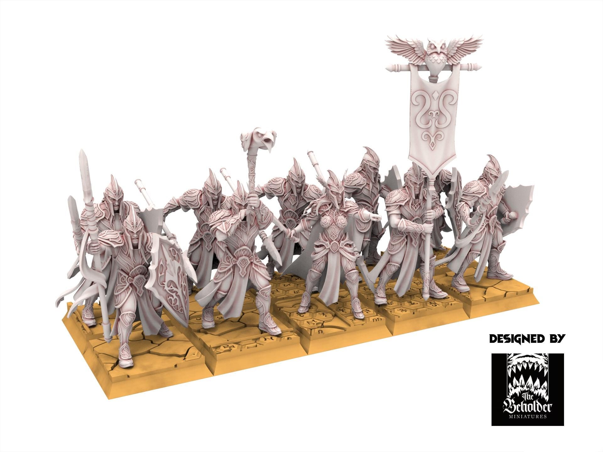 Hight Elves - Warriors - Silvermoor - The Beholder Miniatures