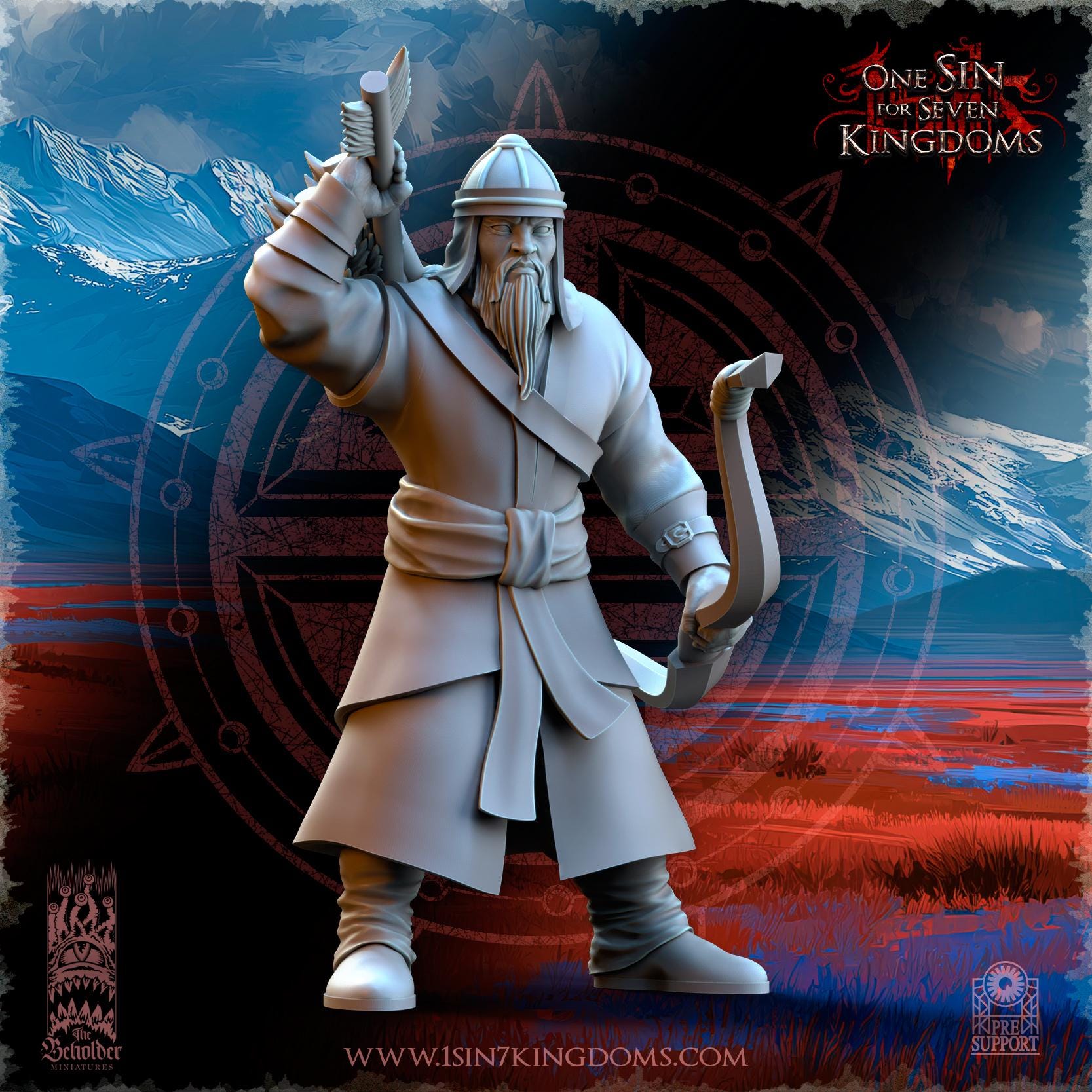 East Empire - Peasant Militia Archer - Astarii Dynasty - 28&32mm - The Beholder Miniatures