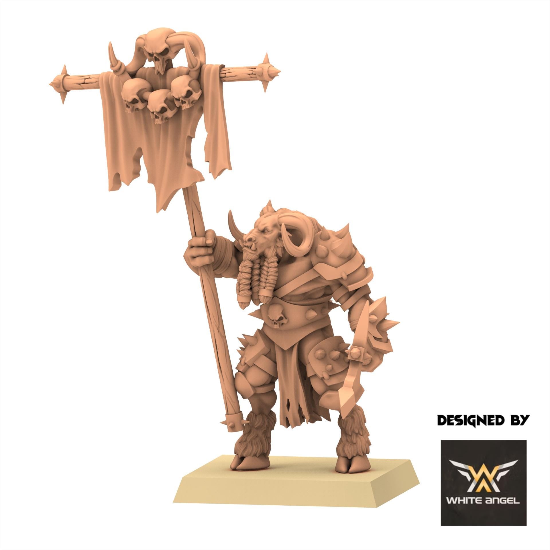 Beastmen - Heavy Beast Warrior - White Angel Miniatures