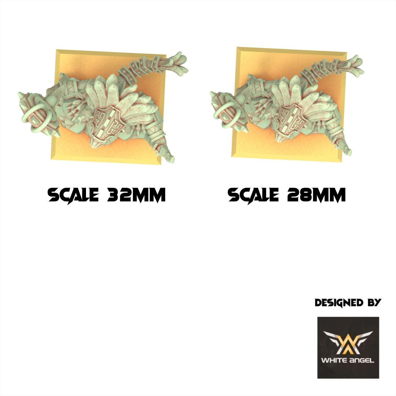 Lizardmen 28/32mm - Slippery Lizard Shaman - White Angel Miniatures