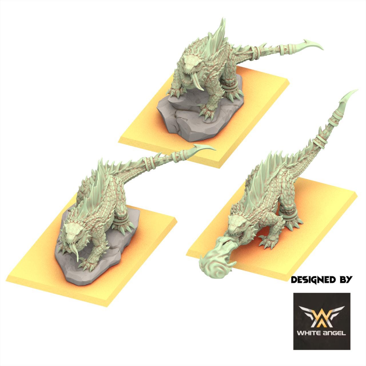 Lizardmen 28/32mm - Fire Lizards - White Angel Miniatures