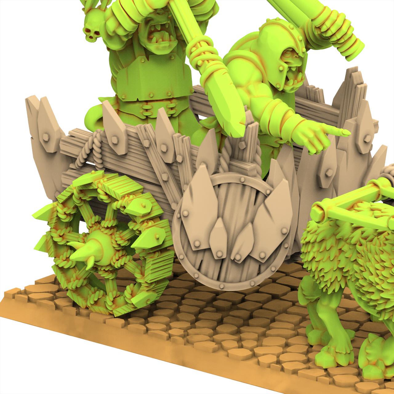Orc & Goblin - Orc Chariot - Moredhun's Orc - Highlands Miniature