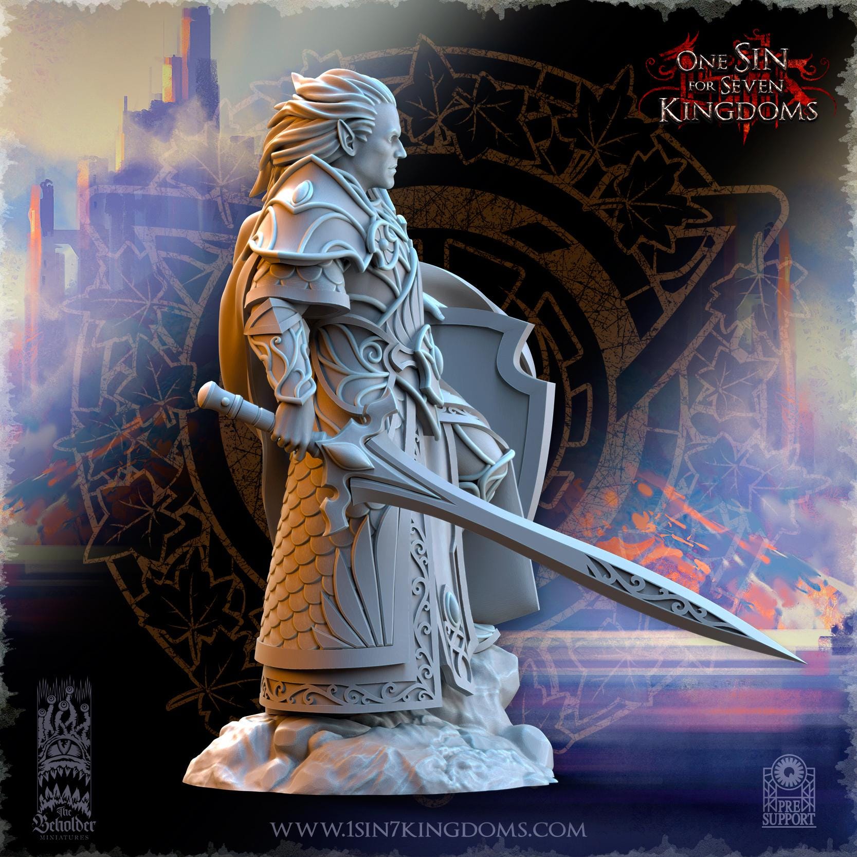 Hight Elves - Commander Polomhir - Silvermoor - The Beholder Miniatures